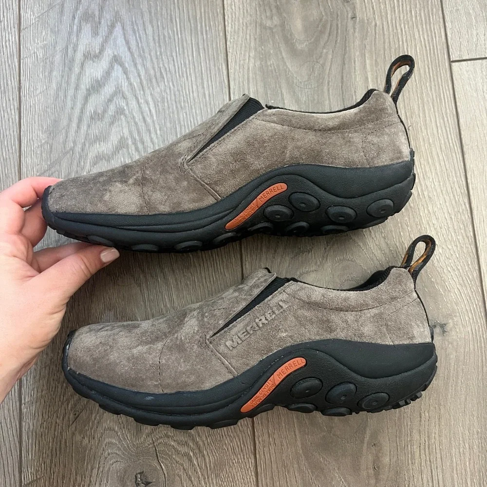 Merrell Jungle Moc Womens 8W Taupe Suede Slip On Shoes J60788W